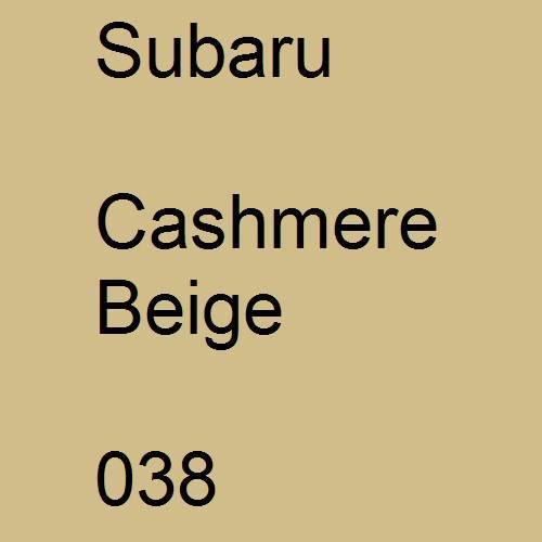 Subaru, Cashmere Beige, 038.